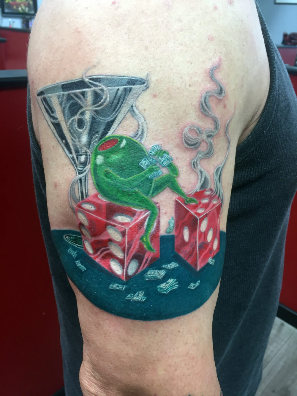 Q Tattoo in Huntington Beach - Karel Beck - Martini