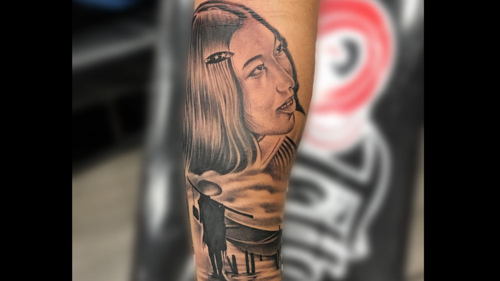Q Tattoo in Huntington Beach - Quan - realism woman portrait