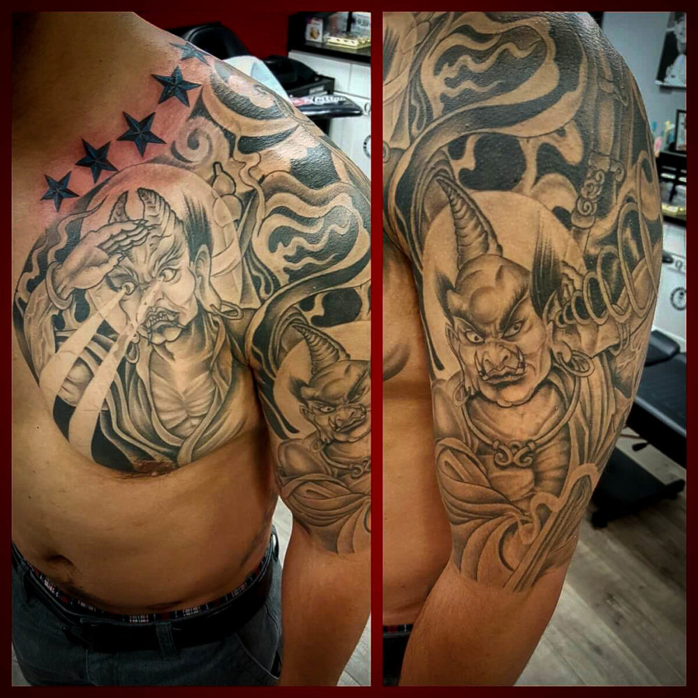 Q Tattoo in Huntington Beach - Quan - Asian myth