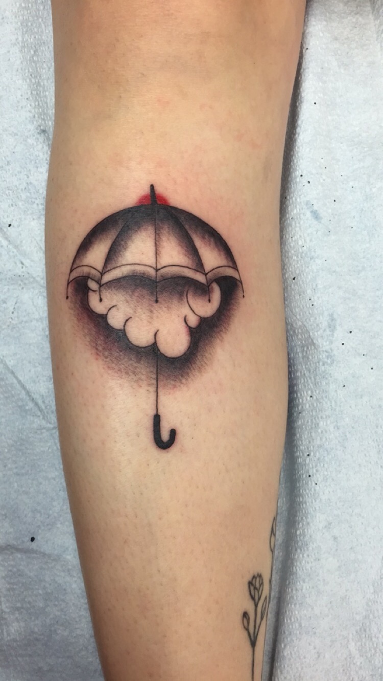 Q Tattoo in Huntington Beach - Sara Delara - umbrella
